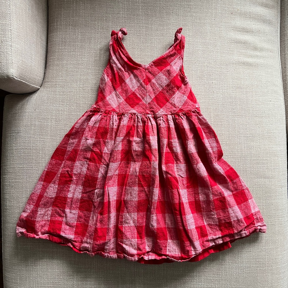 Red Plaid Kids Dress